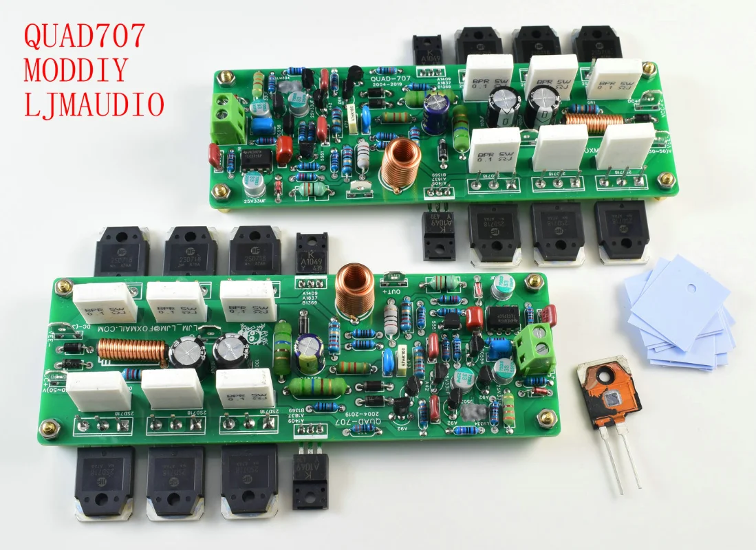 

QUAD707 Mono/Dual KITS/Dual Finished Board 125W 8R, 250W 4R DC ± (25V ~ 55V) Power Amplifier Board