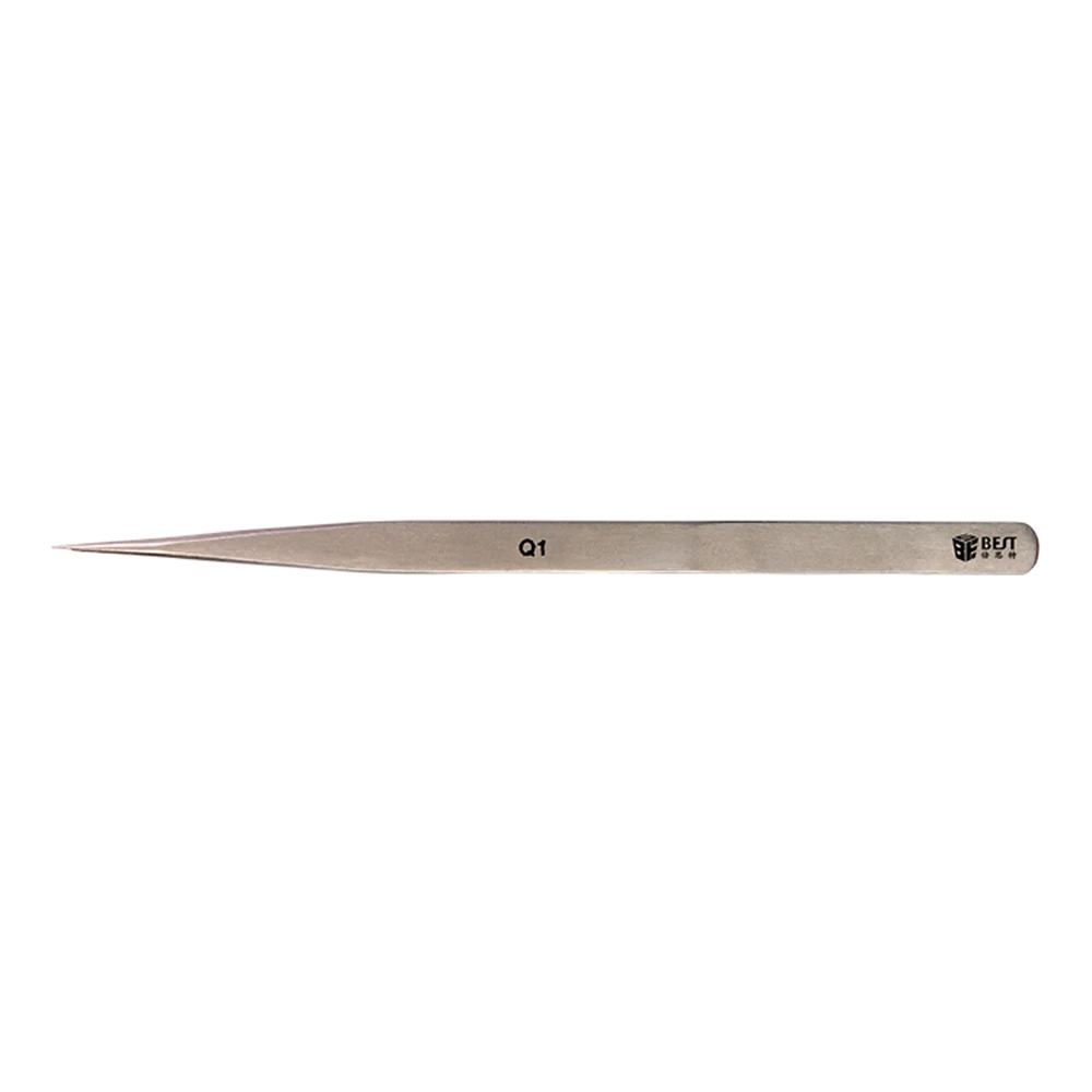 Pinzas de precisión de 1 pieza, pinzas ultraabuntas, herramienta mecánica para electrónica, Chip IC, herramientas manuales de reparación de teléfonos