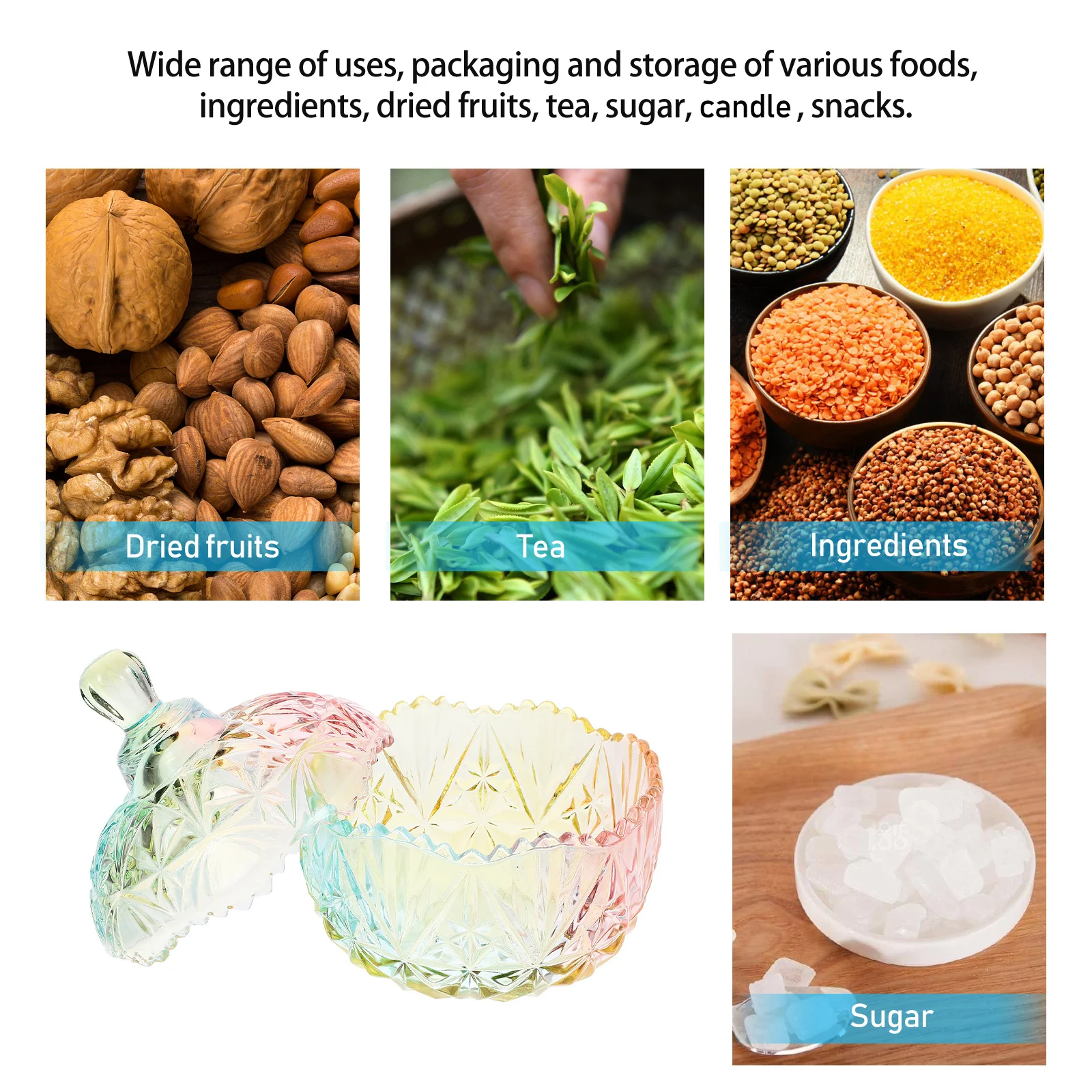 صندوق مجوهرات برطمان الحلوى، حاوية تخزين ملونة مبتكرة، تصميم أنيق، حجم صغير، مثالي للأقراط والخواتم والخرز الصغيرة