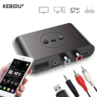 NFC Bluetooth Audio Receiver 3.5mm AUX RCA USB U-Disk HIFI Stereo Music Wireless Adapter With Mic For Car Kit Speaker Amp