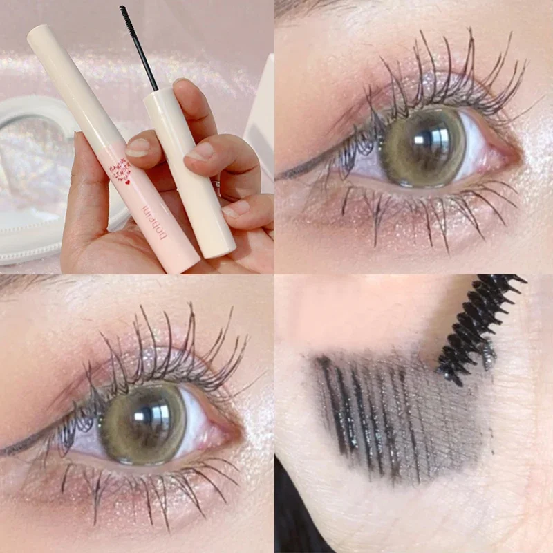 Curling Mascara Ultra-fine Small Brush Head Mascara Slim and Thick Anti-sweat Non-smudge Waterproof Eyelash Extension Comestics