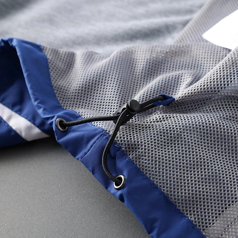 Spring Windbreaker Jackets Men Fashion Patchwork Quick Drying Sports Coats Korean Style Casual Loose Jacket Unisex Streetwear