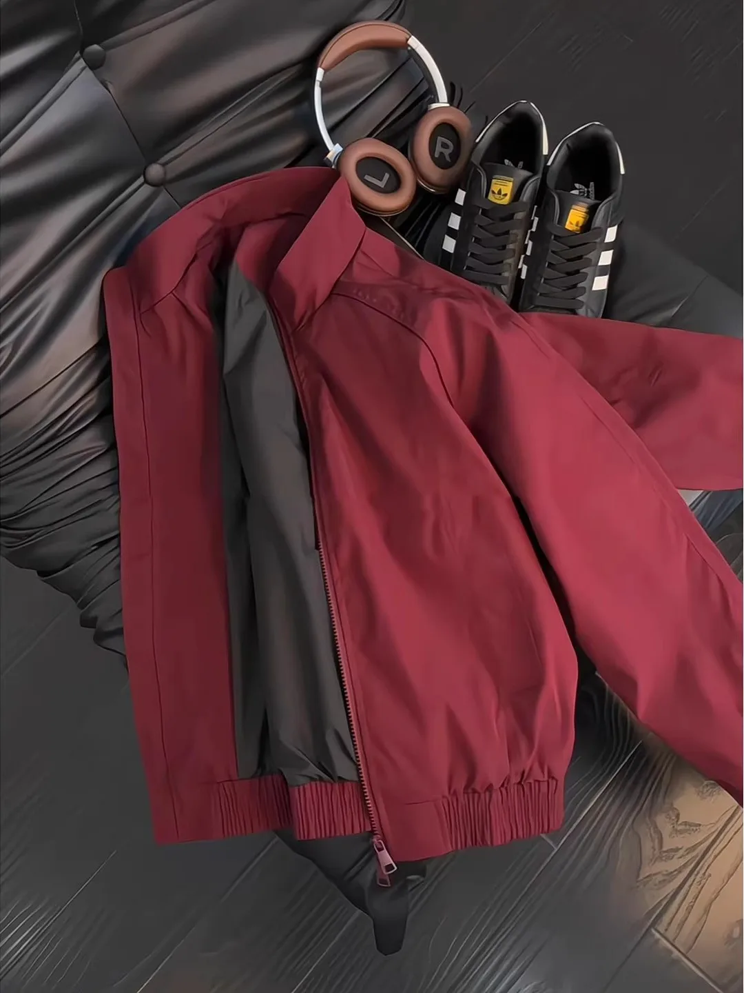 

Мужская куртка-бомбер с воротником-стойкой, в стиле Red Wine Tee-Proof, весенняя, высококачественная, для работы, молодежная, модная, свободного кроя