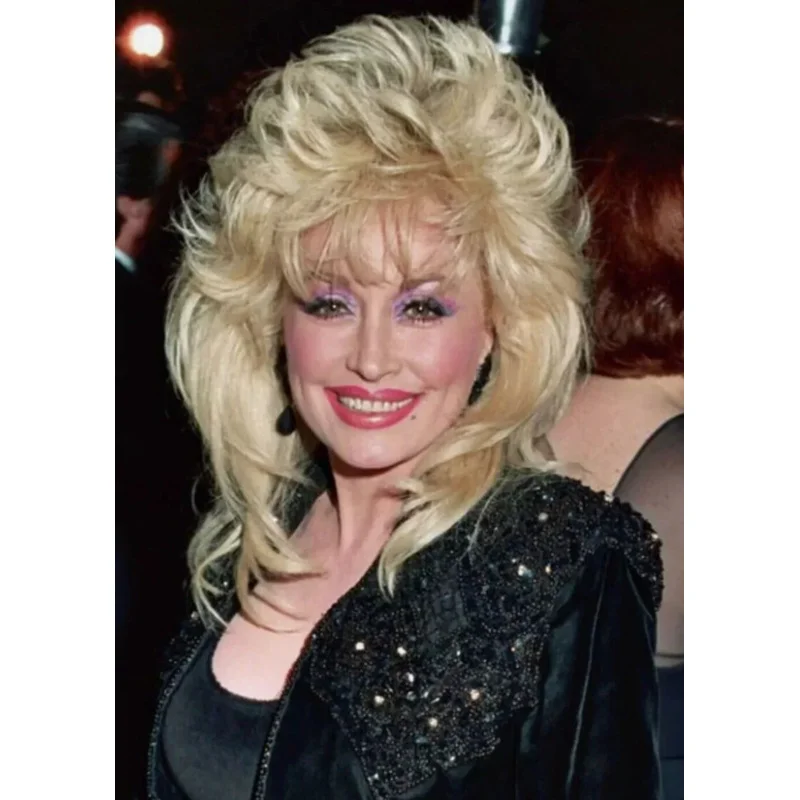 

Dolly Parton's Changing Hairstyle Layered Wavy Synthetic Medium Hair Wigs New