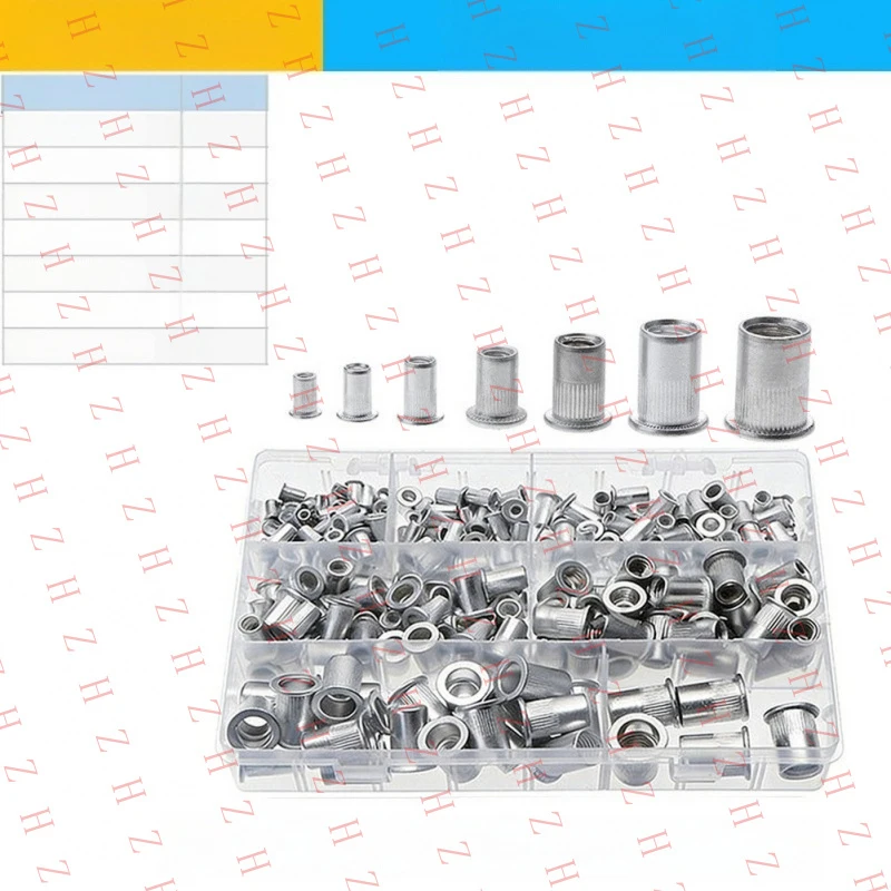 U+ Replacement Inserts Aluminum Rivet Nuts Knurled Inserts Flat Head Design （Minimum order 10 pieces）