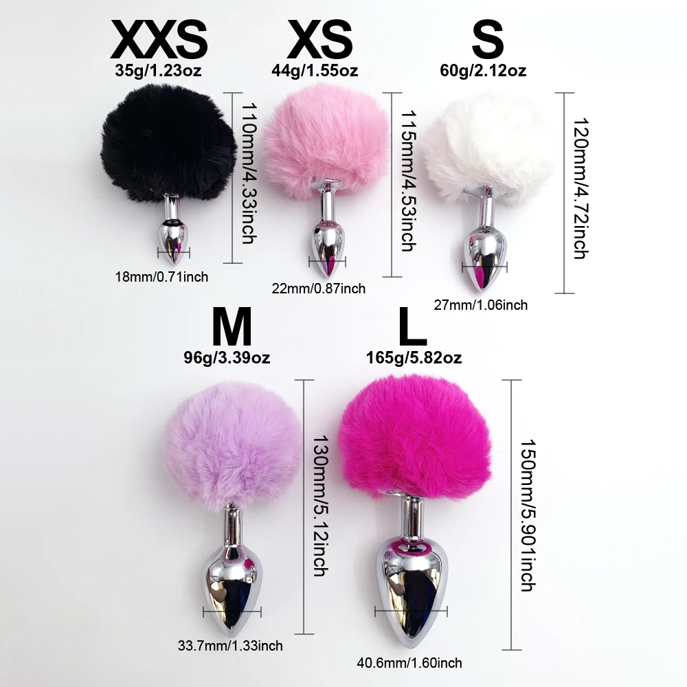 الفولاذ المقاوم للصدأ ذيل أرنب المعادن المكونات بعقب ، لعبة الجنس الشرجي ، النساء البالغات ، الذكور مثير زوجين اللعب ، متعة مثلي الجنس دسار ، 5 أحجام ، 5 ألوان