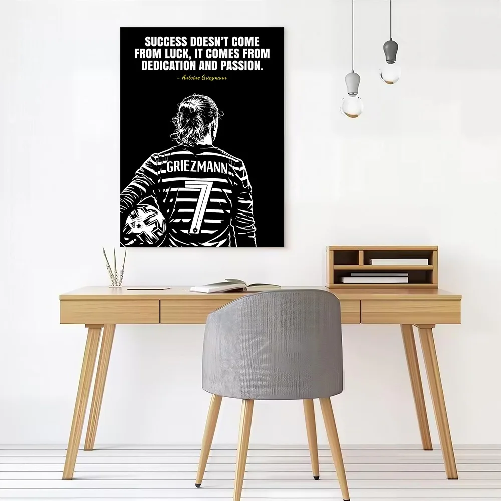 Antoine Griezmann Inspirational Quote Canvas Poster Customizable Pictures Wall Art Canvas Painting for Bedroom Decoration Room