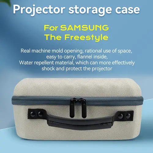 Imagen 2 del producto Estuche rígido de transporte EVA para Samsung The Freestyle, Protector de cremallera, bolsa de transporte, caja de protección, accesorios de proyectores impermeables B4A2