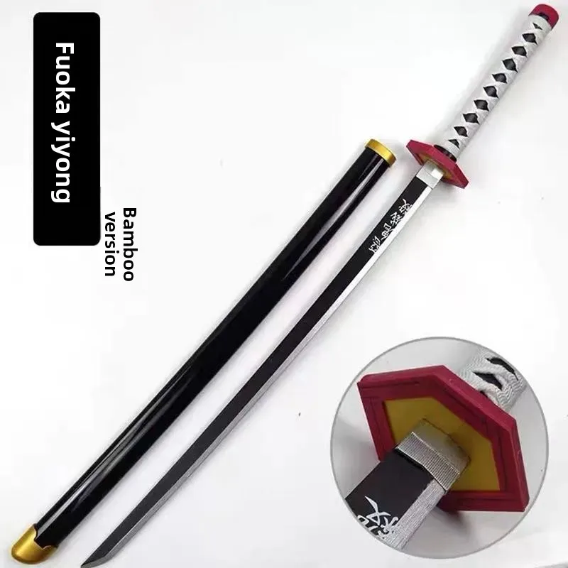 Promotie Korting 104 cm/40.94in Demon Slayer Houten Katana Zwaarden Cosplay Wapen Props Anime Randapparatuur Ornamenten Outdoor Speelgoed