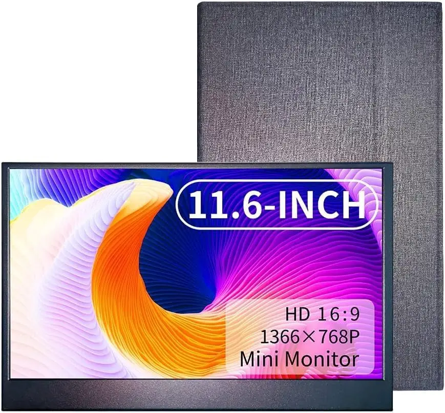 Portable Monitor 11.6 inch Split-Screen Display 60HZ For Laptop XBox PS4 / 5 Switch TV Box Cell Phone PC Extension Mobile