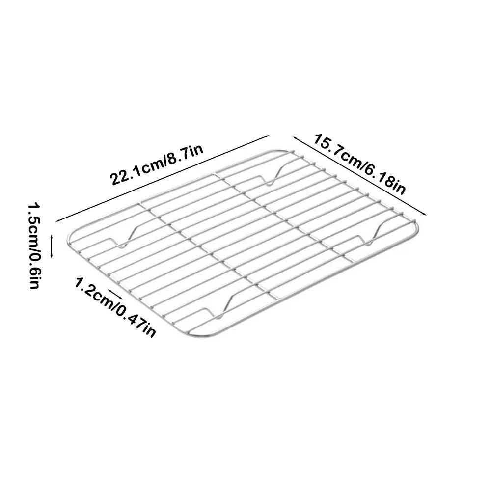 New Stainless Steel Cooling Rack Dense Wires Easy to Clean Baking Rack Smooth Edge Cake Cooler Cooking