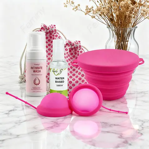 Menstrual Disc Kit No Metals or Toxins Feminy 100% Medical Grade Silicone Discs Remove Like Tampons Period Disc Starter Kit