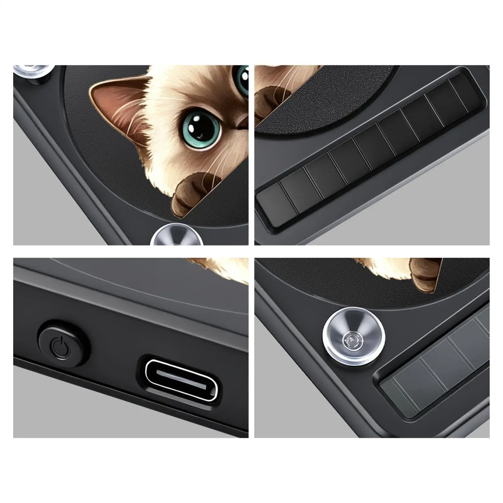 Ambient Lights For Car Solar Rechargeable Cute Cat Multi-Mode Bright Warning Ambient Lighting Car Accessories For Sedan SUV RV