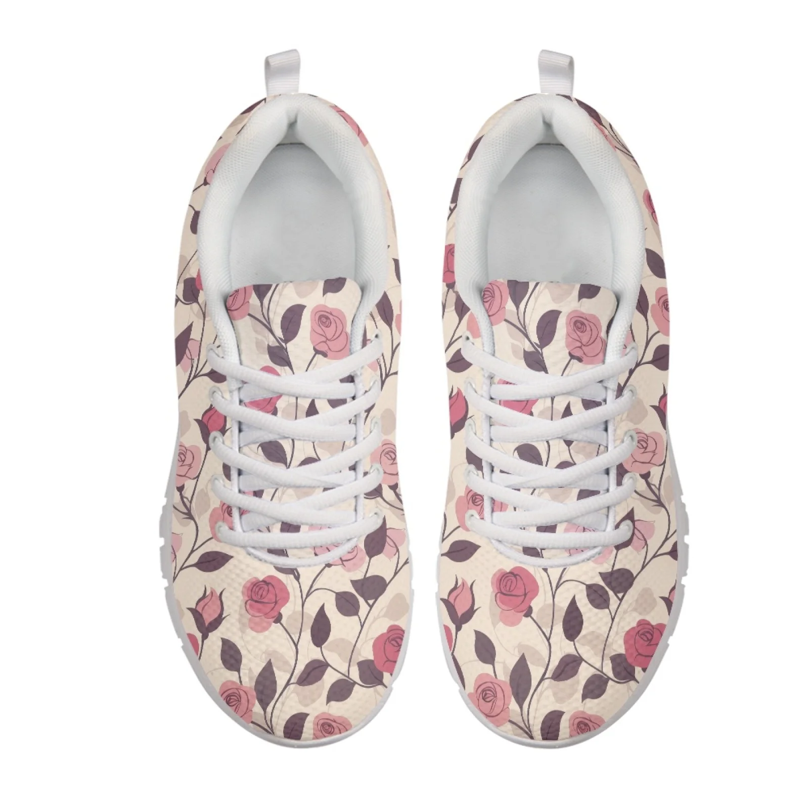 Coloranimal Rose Vine Design Soft Sport Shoe for Men Mesh & EVA Sole Running Shoes Fashion 2026