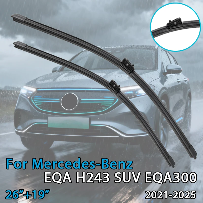

Для Mercedes-Benz EQA H243 SUV EQA300 2021-2025 автомобильные щетки стеклоочистителя передние дворники подходят для Mercedes Pinch лобовое стекло авто щетки стеклоочистителя