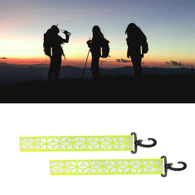 Reflective Safety Keychain High Visibility Reflector Pendant for School Bag Backpack Walking Accessories Durable