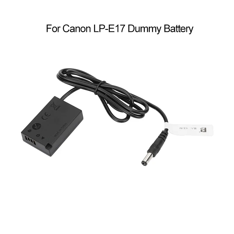 

CAMVATE Canon LP-E17 Dummy Battery to 2.5mm DC Cable For Select Canon Camera