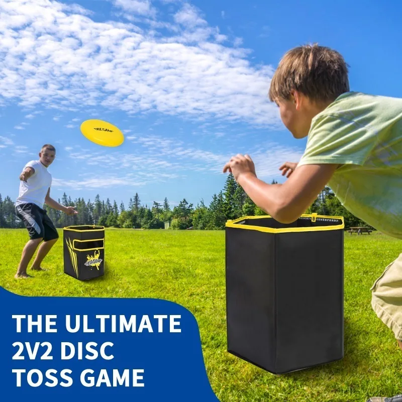 Frisbee Bucket Game Set Target Holder Throwing Bucket Kit Parent Child Outdoor Flying Disc Play Equipment