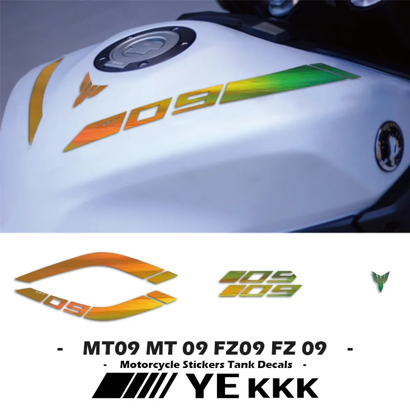 For Yamaha MT09 MT-09 FZ09 SP Fuel Tank Curve Cutout  Air Intake Side Cover Sticker Fairing Shell Sticker Decals Laser