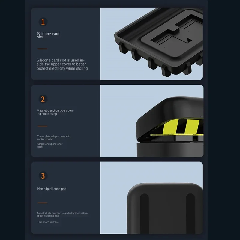 

Батарейный отсек TELESIN для Gopro Hero 12 11 10 9, аккумулятор с 3 слотами, светодиодное зарядное устройство, коробка для хранения аккумуляторов для карт TF-N33R