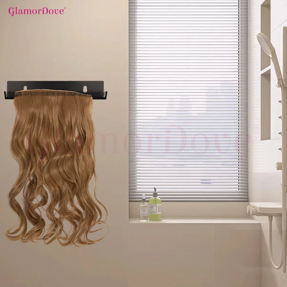 

GlamorDove Hair Extension Display Hanger – For Styling, Coloring & Blow-Drying Weft, Clip-In & Tape-In Extensions