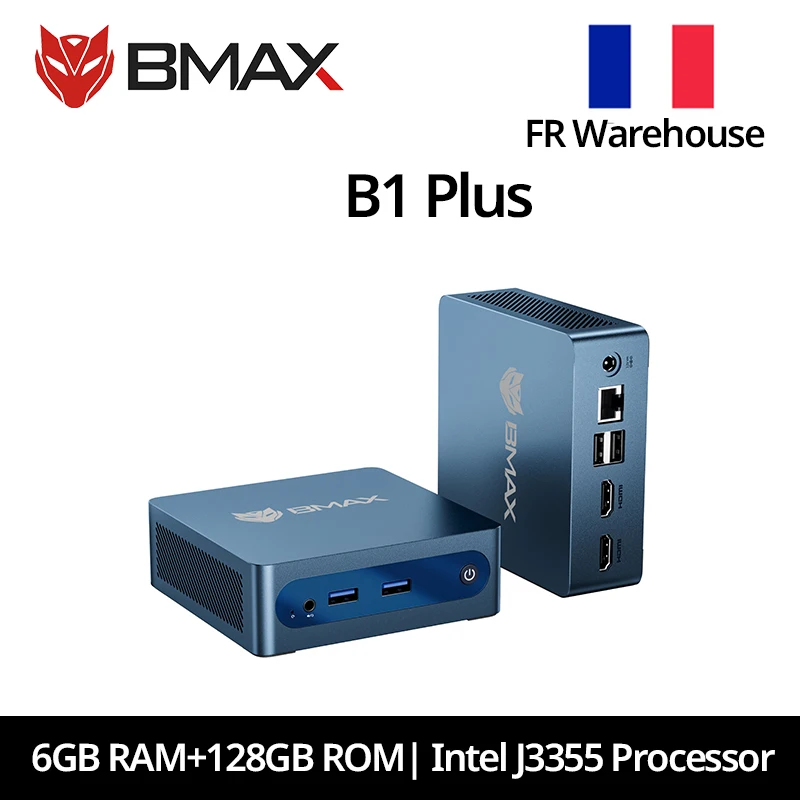 Bmax B1 Plus Windows 11 Pc Intel J3355 6Gb Ram 128Gb Rom HDMI USB Wifi Ondersteuning 4K@60Hz Intel Hd Graphics 500 Mini Pc
