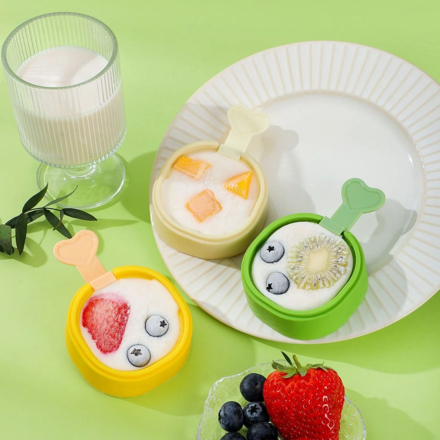 Portable Ice-Pop Making Mould Kids Homemade Popsicle Multipurpose Quick Frozen Ice Grid Mini Popsicle Mold