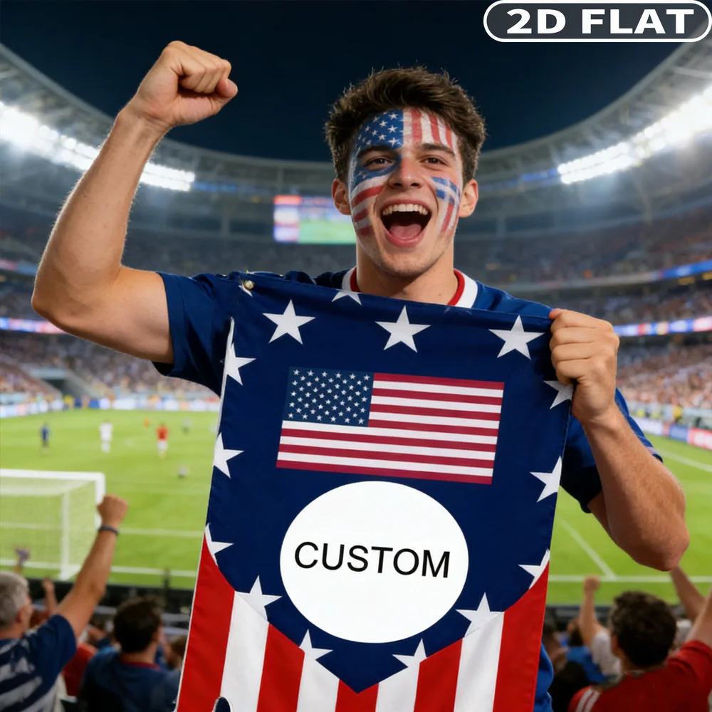 

1pc Custom Soccer/Football Game Flags Party Banners - Flame Profile Design, Personalized Team Flags & Match Day Decor