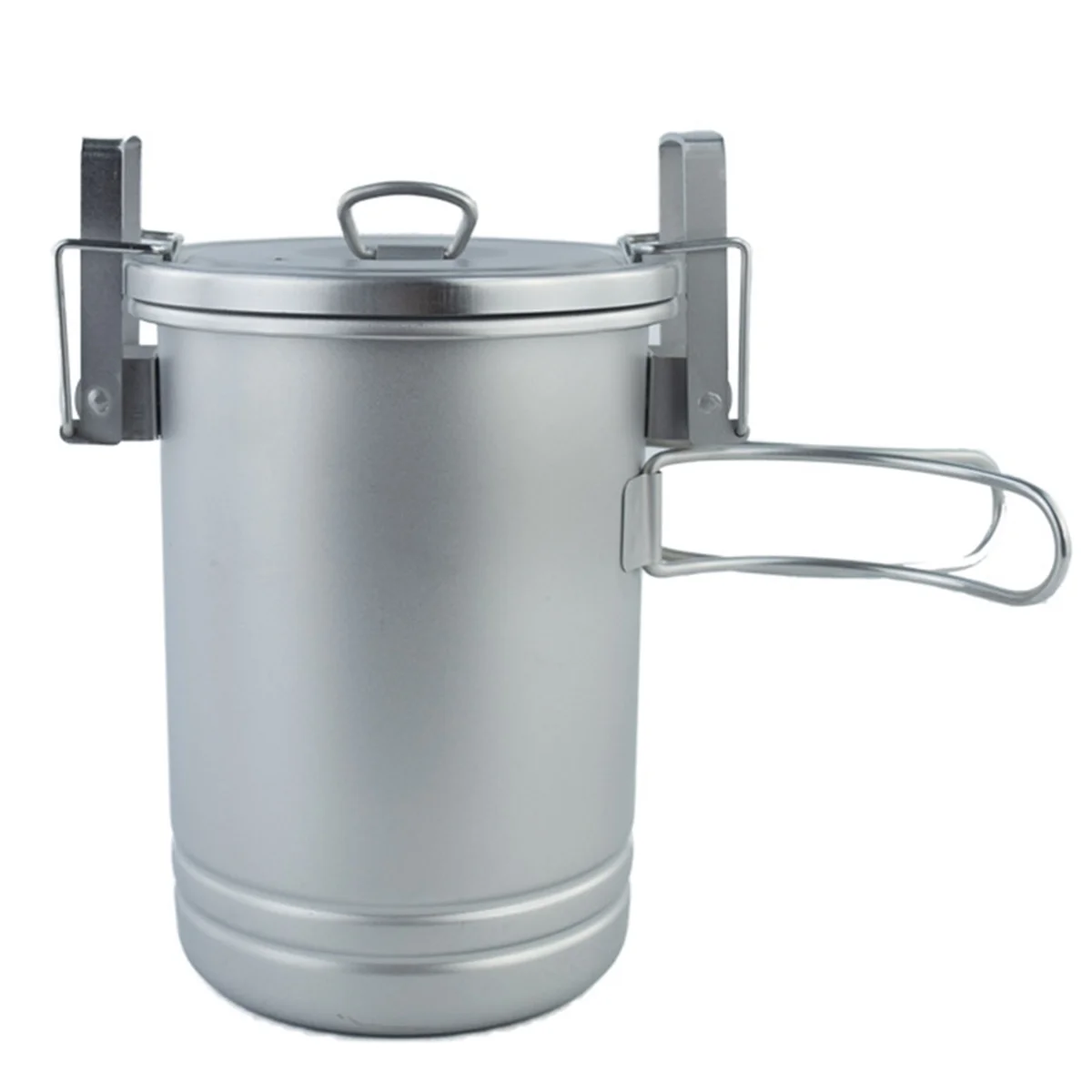 ABJV التخييم مجموعة الطبخ في الهواء الطلق المحمولة نزهة التخييم وعاء أوانٍ من الستانليس ستيل متعددة الوظائف السفر التخييم عموم التبعي #3