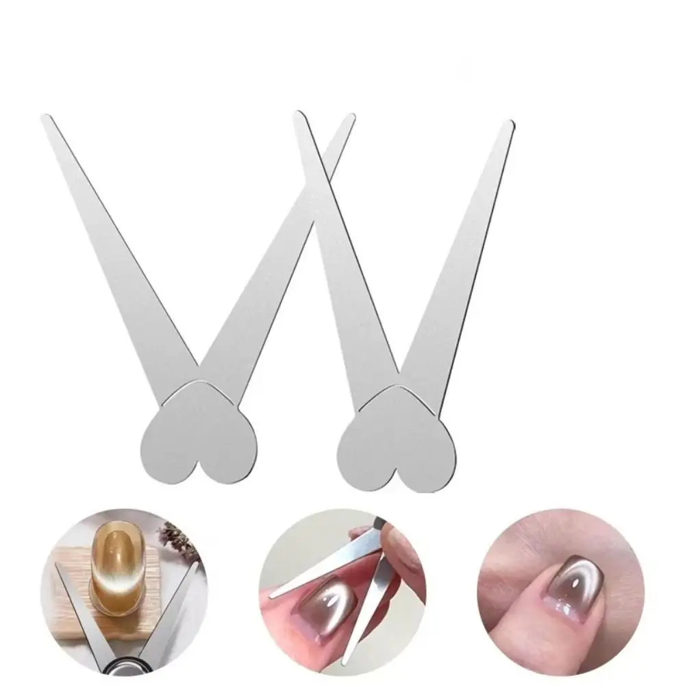 3D Effect Cat Eye Magnet Super Strong Magnetic Heart Shape Nail Art Gel Polish Magnet V-Shaped Design Single Head