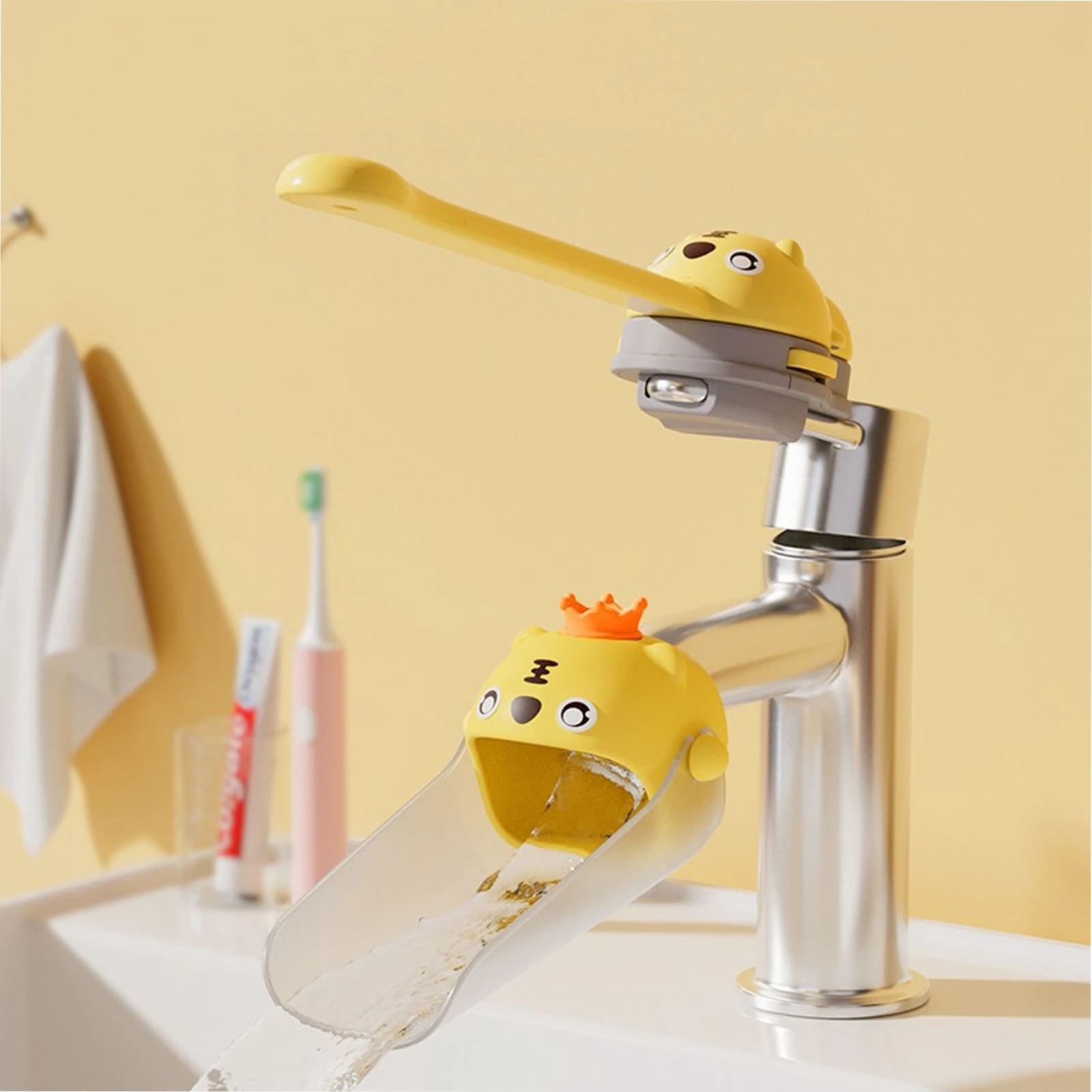 Cartoon Tiger Faucet Extender Adorable Appearance Burr Free Water Tap Extender