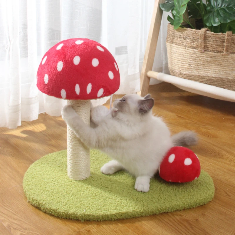 

Cute Kitten Mushrooms Cat Scratcher Board Furniture Pet Health Protect Sisal Mat Claws Care Scratch Toy Post Scratchers Toy