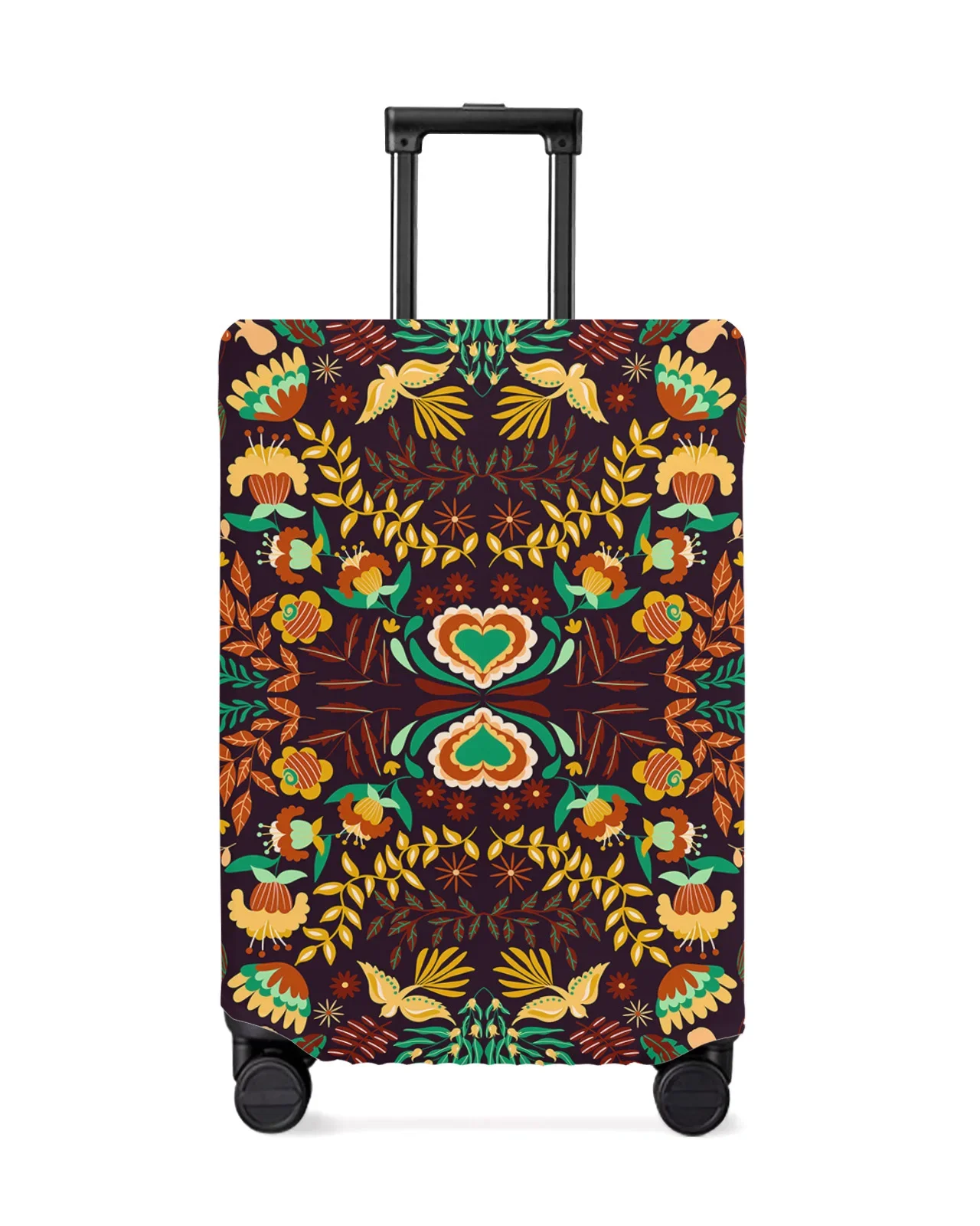 Juste de bagage en forme d'oiseau de fleur du Mexique colorée, housse de protection de valise commandée, étui anti-poussière pour bagages, étui de voyage, 18 "-32"