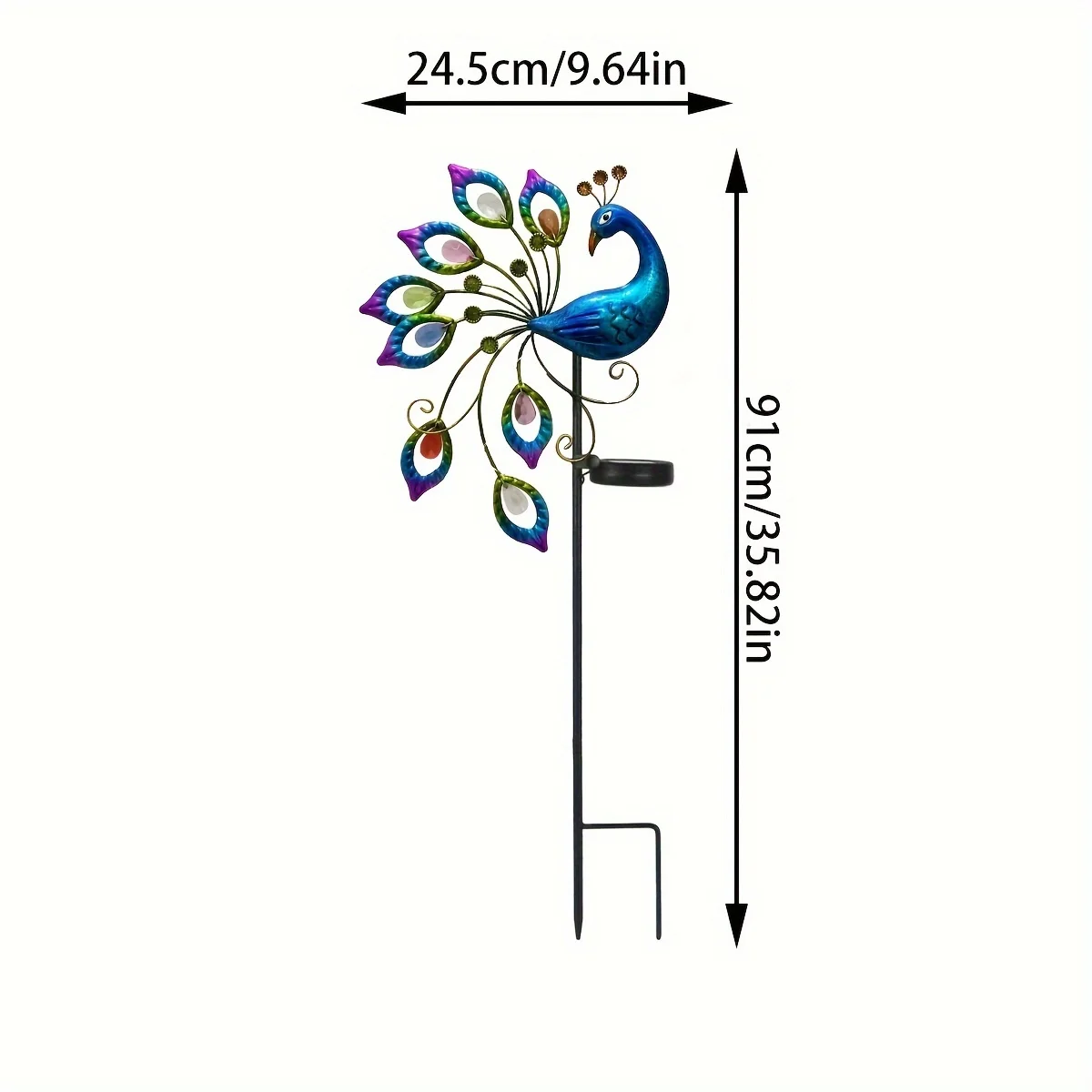 1pc peacock, colorful solar light, suitable for garden, patio, lawn, doorway, pond, balcony, special gift for friends