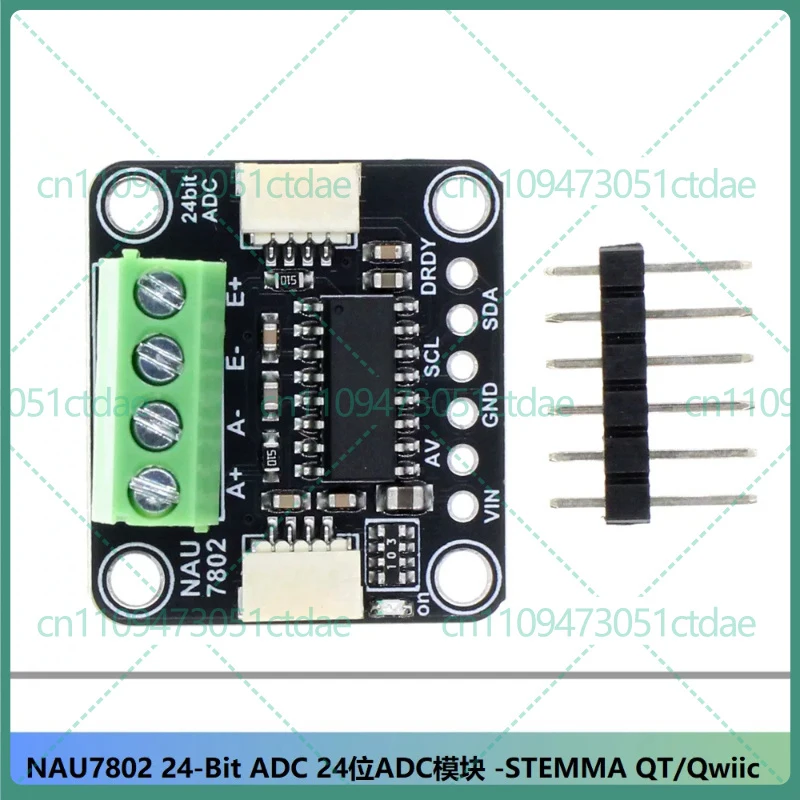 1-5pcs For NAU7802 24Bit ADC Module STEMMA QT Qwiic Interface High Precision Weighing Sensor Board