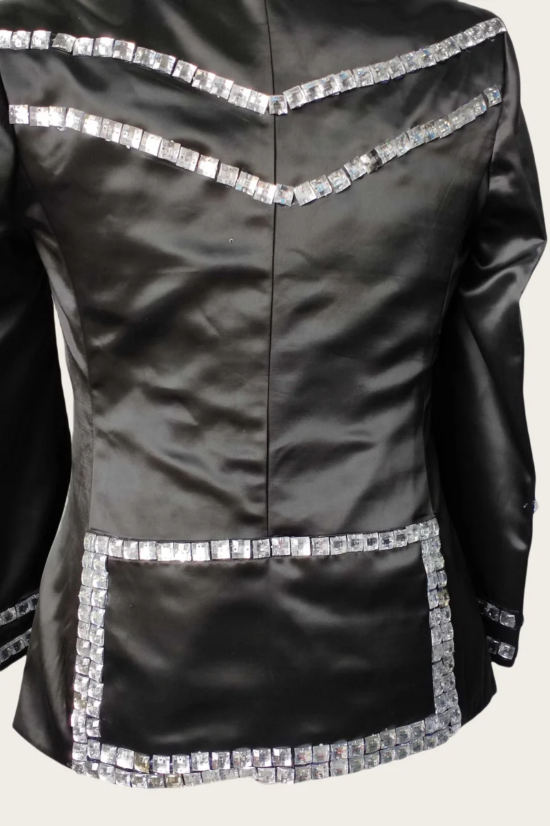 Costomized Men's Rhinestone Crystal Jacket Black Slim Sewn Drill Blazer  Men's Dancer Suit Outerwear Party Stage Coat Costume