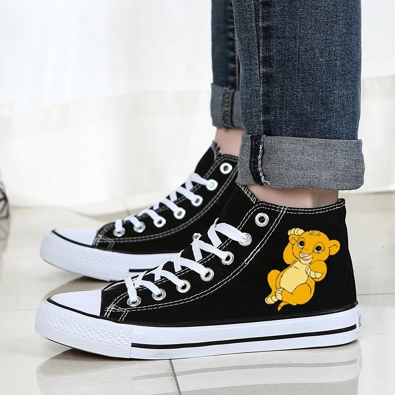 女性用ハイカットシューズ ディズニー ミニー カジュアル キャンバスシューズ ソフトボトム 漫画 オールマッチ キャンバス ホワイトシューズ メンズ キャンバスシューズ