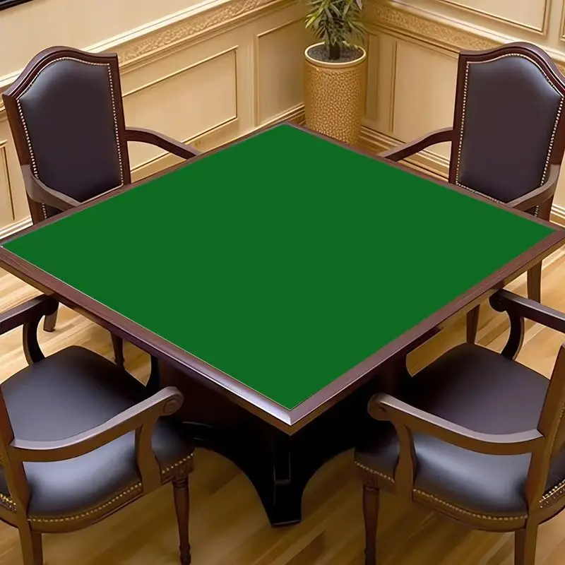 Pure Red Solid Color Mahjong Table Mat Anti-Slip Noise Reduction for Card Game Table Playing Room Home Decor Mahjong Night