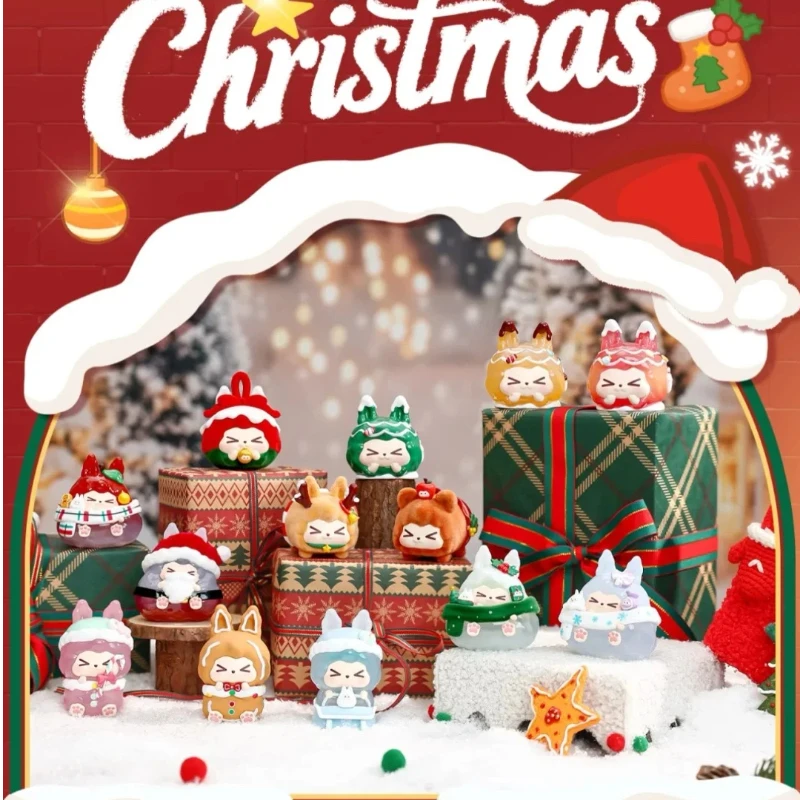 

Suplay Rabbit Kiki Warm Christmas Series Blind Box Cute Anime Mystery Box Модель Рождественский орнамент Коллекционный подарок Caja Ciega Girl Kids