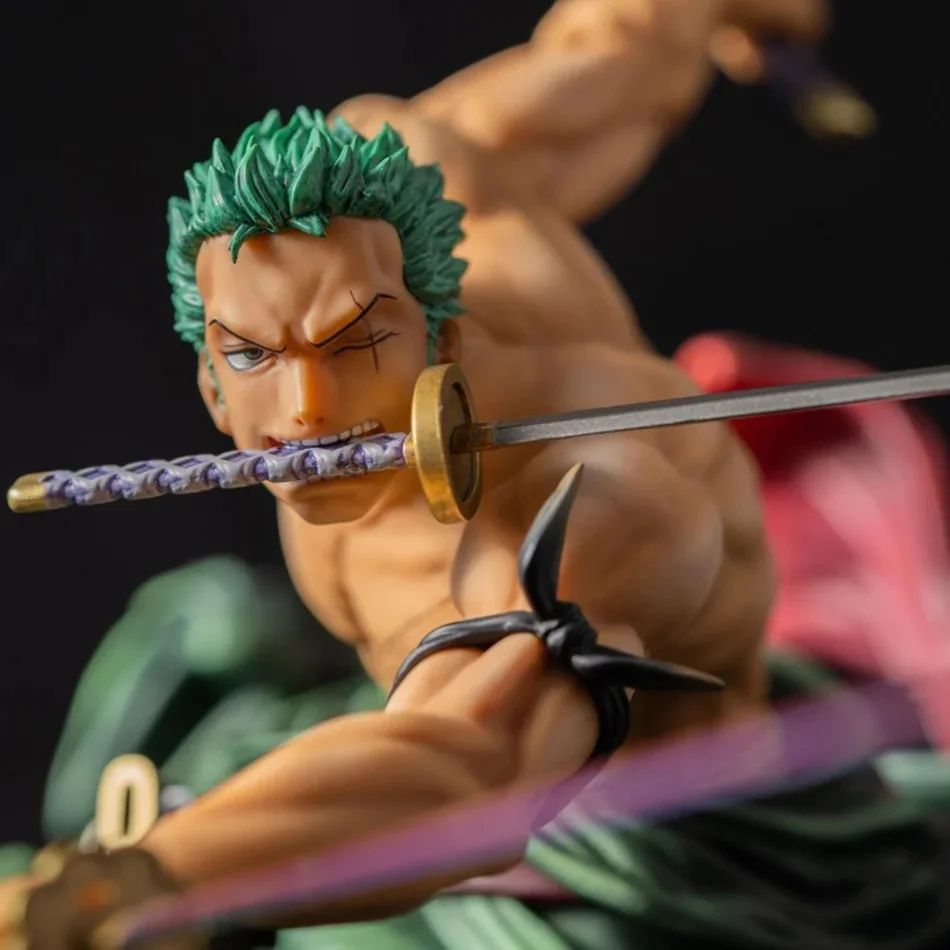 10cm One Piece Anime Figur GK Roronoa Zoro Dreiklingen-Sa-maximum Manga Anime Statue Actionfigur Sammlerstück Modell Kinderspielzeug – Detail 3