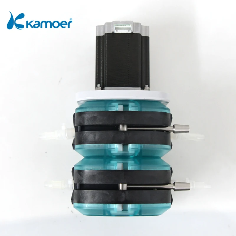 Kamoer KKTS Double Head Stepper/DC Motor Peristaltic Pump for Liquid Transfer Multi-stage Gear Transmission