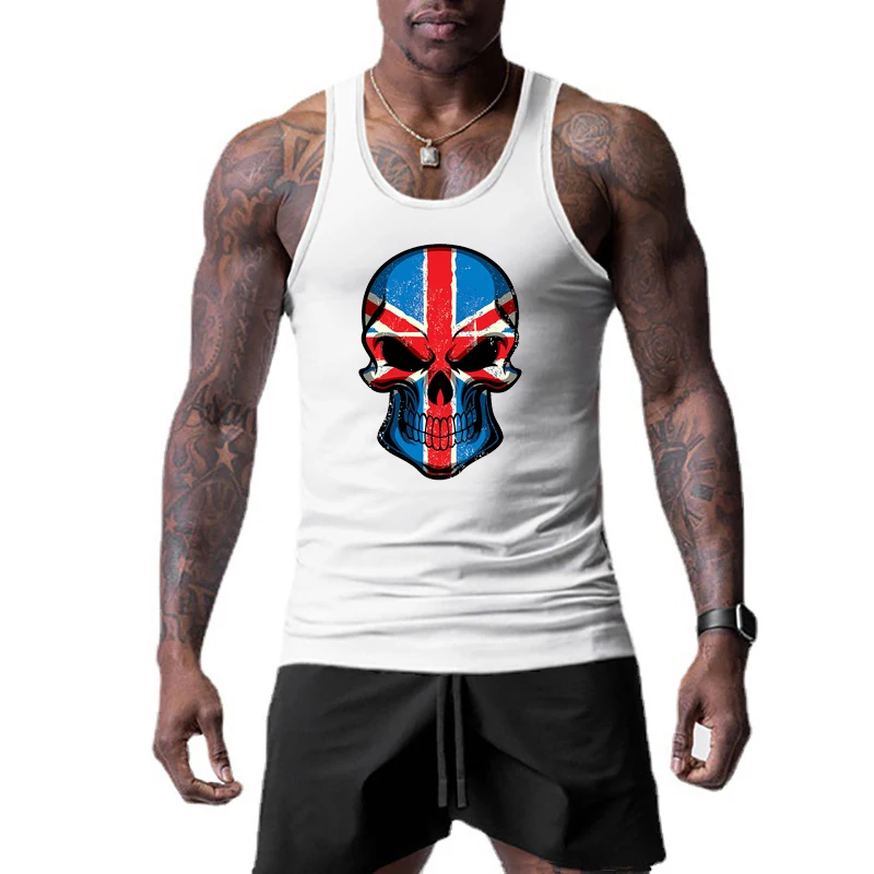 MACHINEFITNESS Sports Elastic Quick Dried Training T-shirt Men's Four Seasons Gym Breathable Tank Top