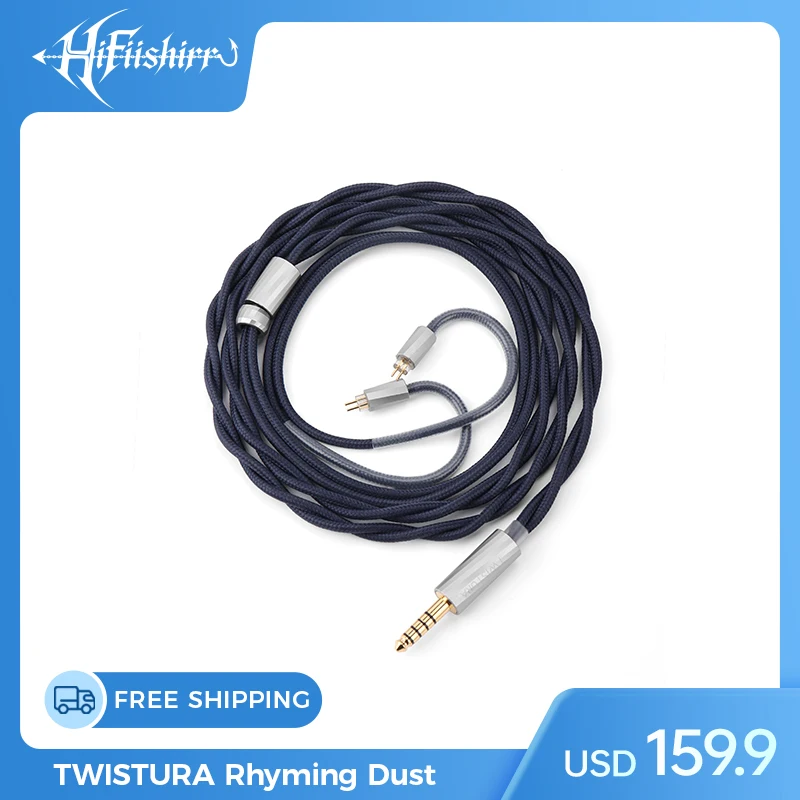 

TWISTURA Rhyming Dust HiFi Earphone IEM Upgrade Cable Silver-Plated, Pure & OFC Hybrid Coax Cable 4.4MM