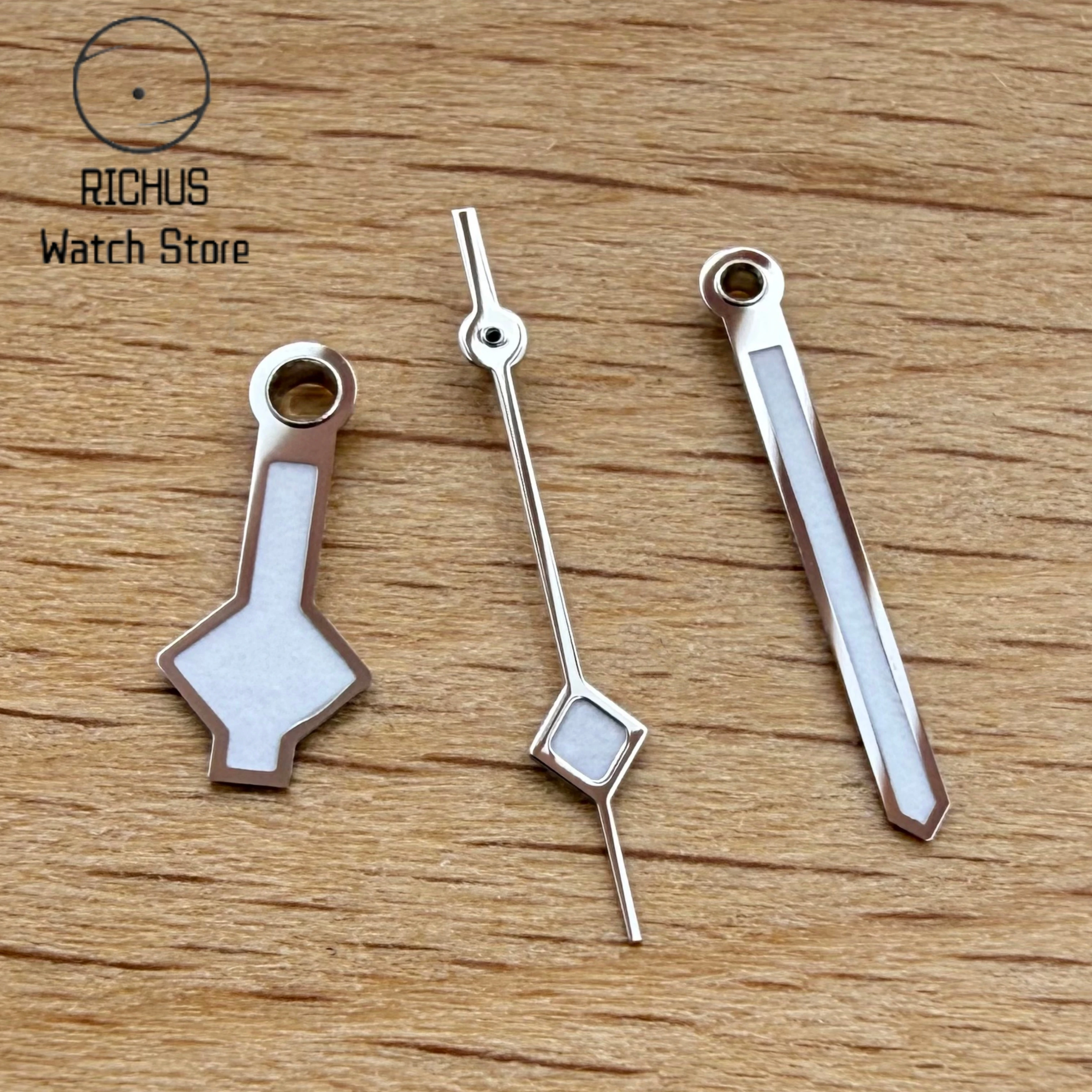 High Quality Silver Snowflake Watch Hands Green Luminous Pointer Fit for Ronda 515 VH31 Quartz Movement Repair Replacement Parts