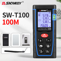 SNDWAY Laser Rangefinder Distance Meter Range 100m Laser Ruler Device Finder Mini Digital Meater Laser Distance Sensor SW-T100