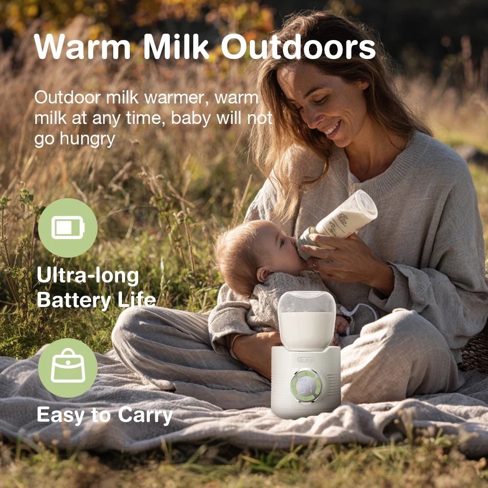 Portable Multi-Function Baby Bottle Warmer Heater - Fast Milk Warmer for Breast Milk Or Formula with Dry Burning Prevention