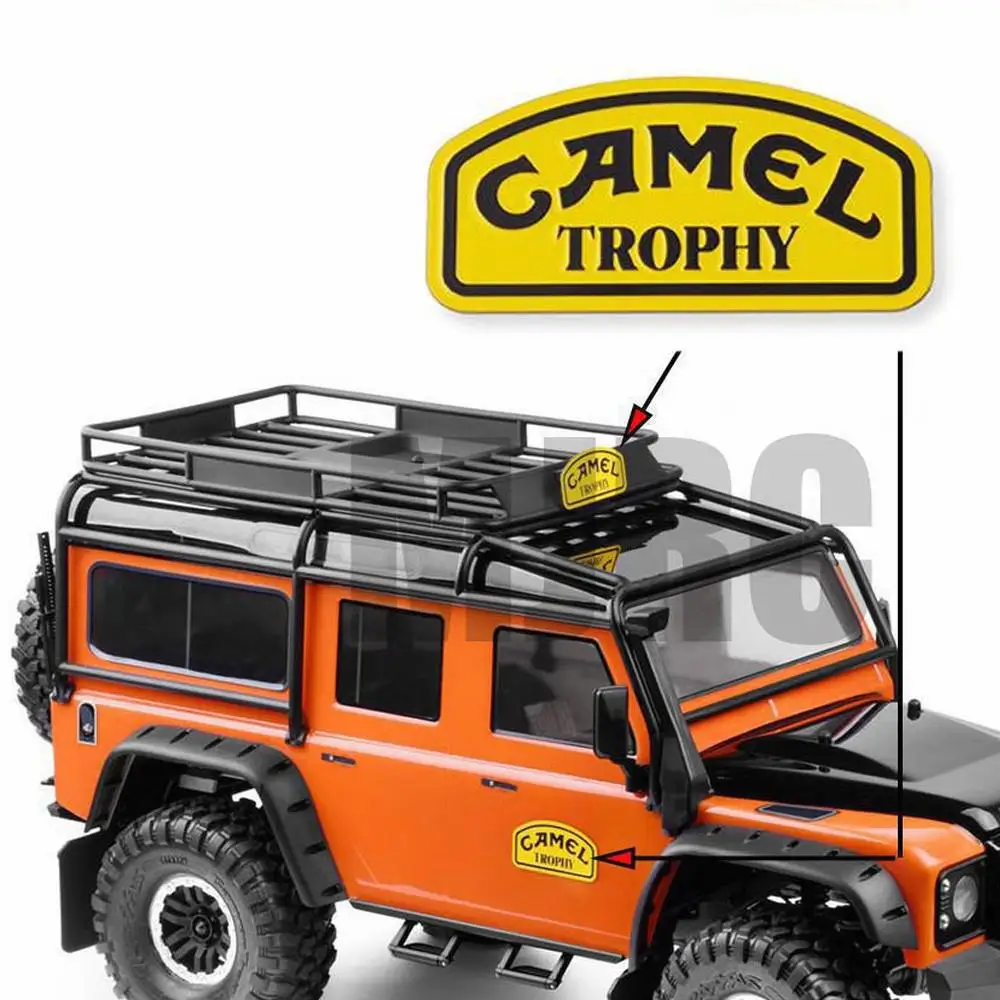 Metal Sticker Accessories Logo for Camel Trophy Badge 1/18 RC Crawler Car  Rc4wd D90 D110 Upgrade Parts