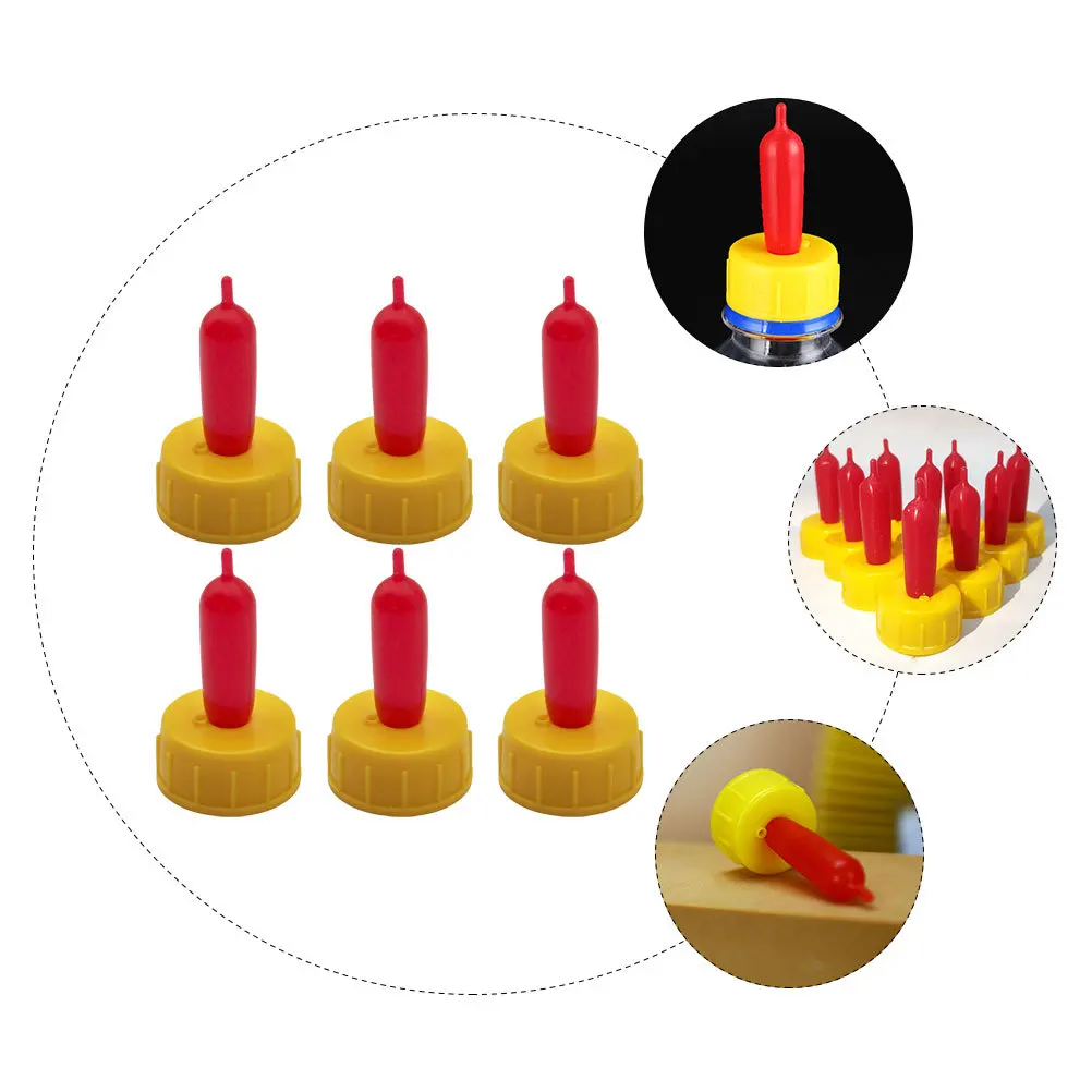 

6Pcs Livestock Feeding Nipples Rubber Milk Bottle Pacifier for Lamb Calf Young Sheep Goat Nursing Feeding Supplies