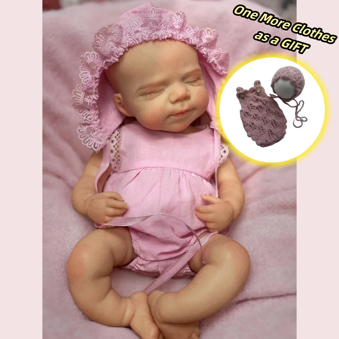 2-sets kleding en wasbare Pascale siliconen Bebe herboren meisje voor het hele lichaam met open mond Soft Touch siliconen meisjespop voor pasgeborenen
