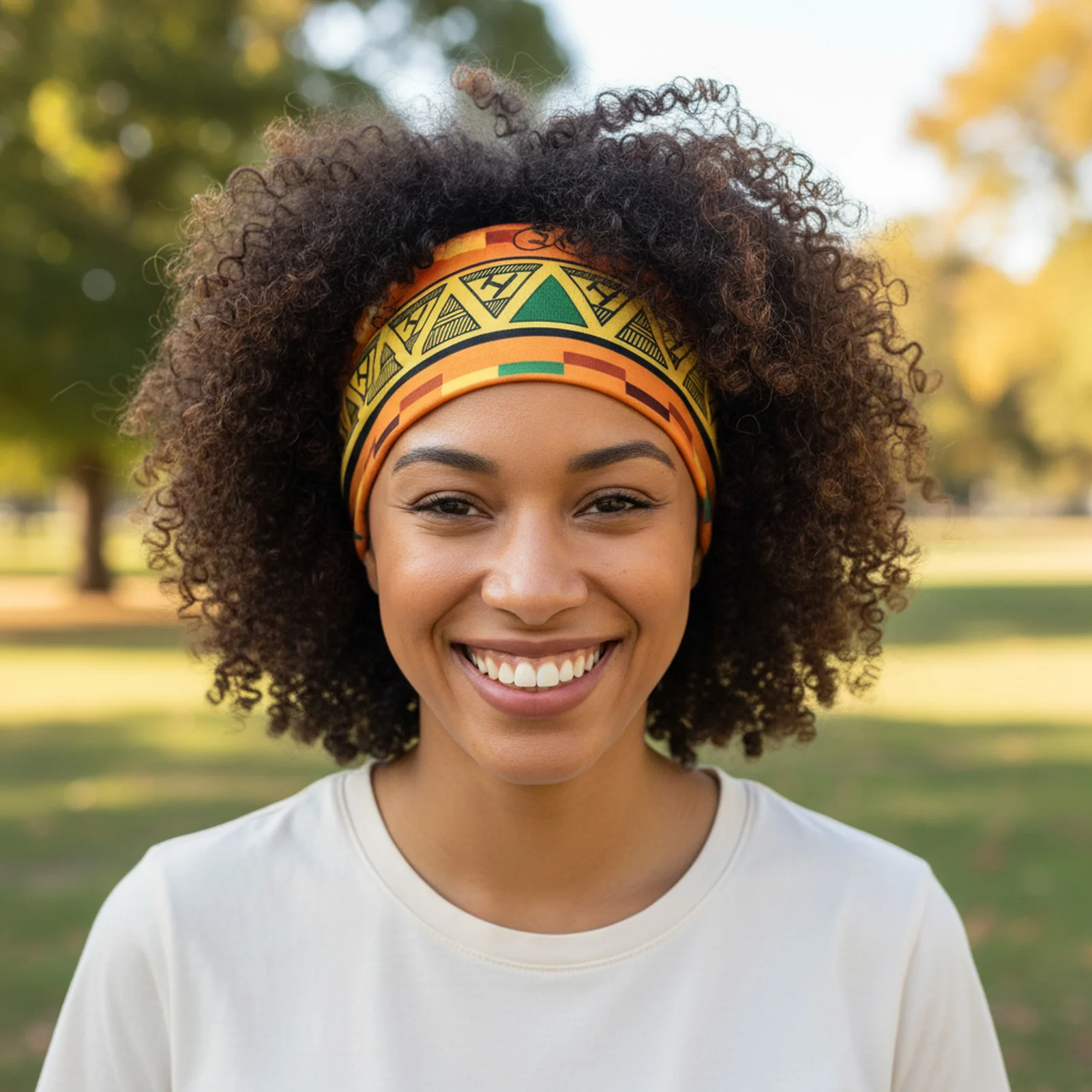 Damen Boho Kopftuch Afrikanischer Druck Turban Breites Dehnbares Stirnband Yoga Kopfbedeckung Hippie Haaraccessoires Ethnischer Stil Haarbänder – Detail 2